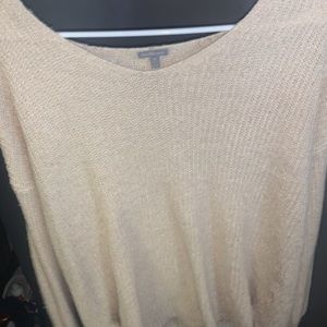 Tan V Neck Sweater